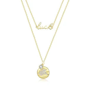 (imagine pentru) Colier stil Pandora cu un purcel norocos - BSN090