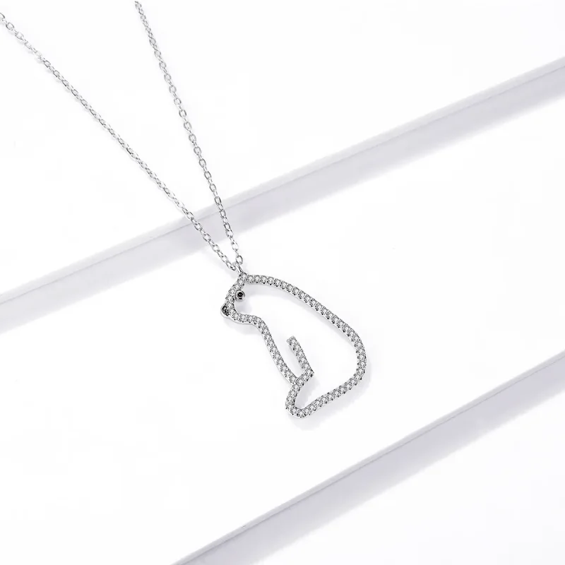 (imagine pentru) Colier stil Pandora cu urs polar - BSN195 - Vizualizare 3