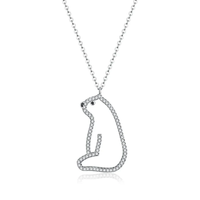 (imagine pentru) Colier stil Pandora cu urs polar - BSN195