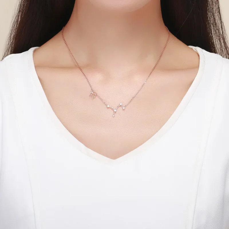 (imagine pentru) Colier stil Pandora cu zodia Fecioară - BSN020 - Vizualizare 4