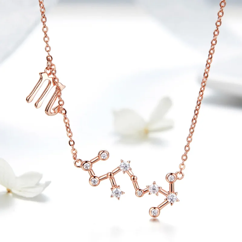 (imagine pentru) Colier stil Pandora cu zodia Scorpion - BSN025 - Vizualizare 2