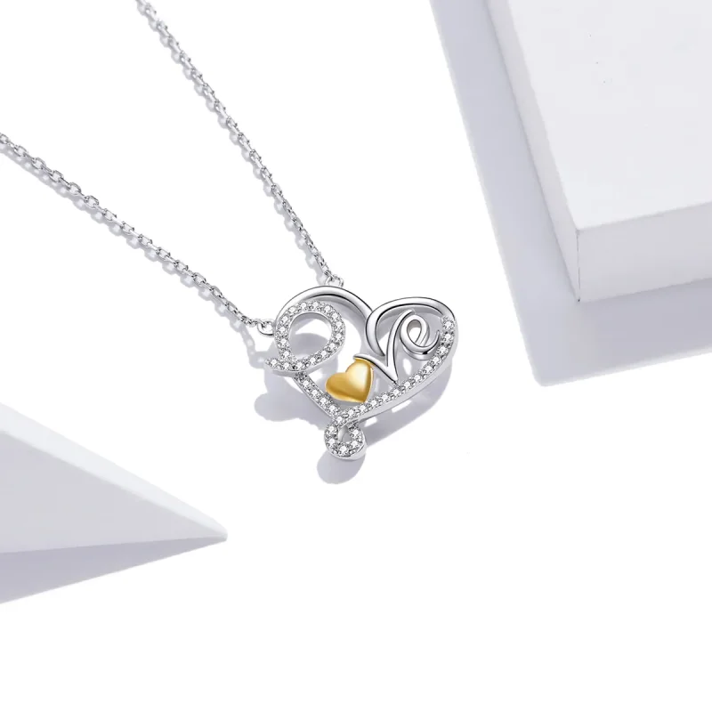 (imagine pentru) Colier stil Pandora True Love - SCN436 - Vizualizare 2