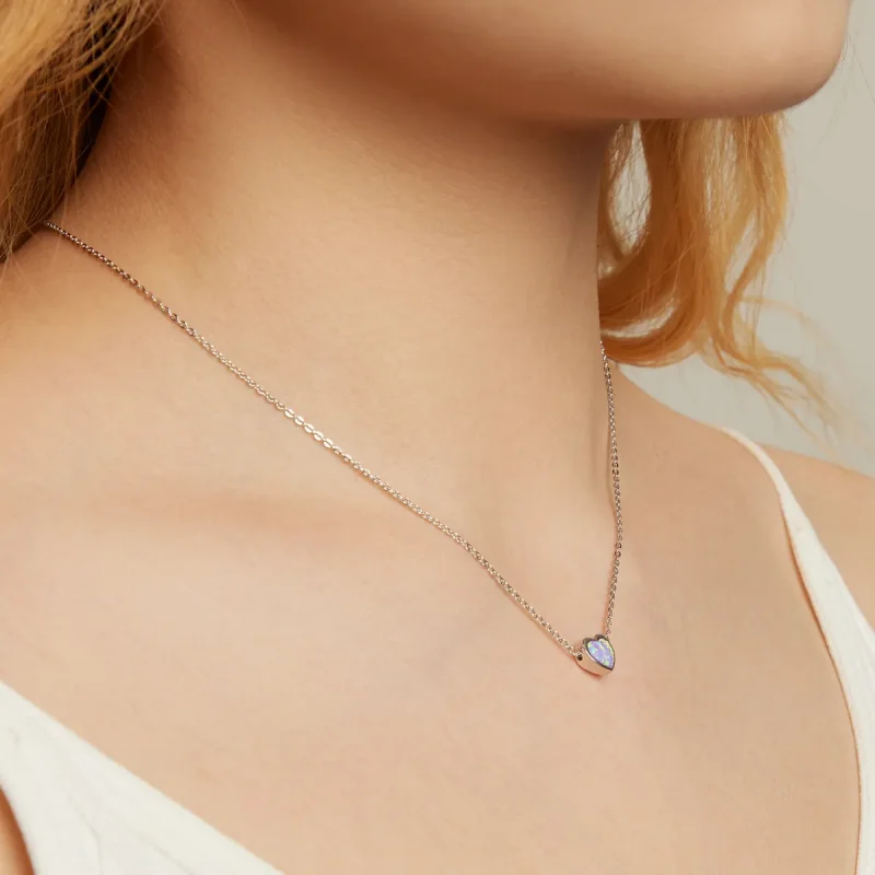 (imagine pentru) Colierul Opal Love în stil Pandora - SCN471 - Vizualizare 6