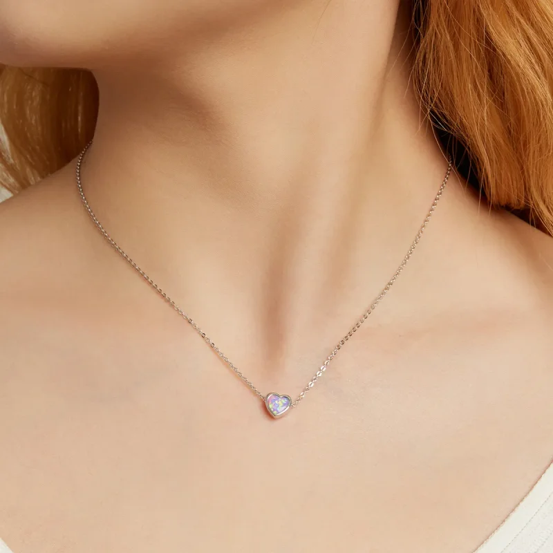 (imagine pentru) Colierul Opal Love în stil Pandora - SCN471 - Vizualizare 7