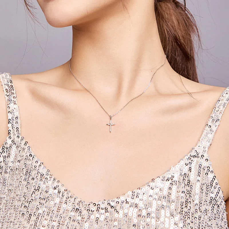(imagine pentru) Colierul Pandora Style Cross of Love - BSN184 - Vizualizare 7