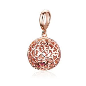 (imagine pentru) Pandantiv Tip Pandora cu Motion Trifoi din aur rose - SCC1127
