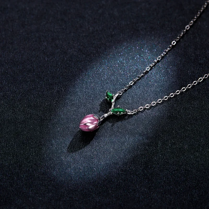 (imagine pentru) Pandora Style Budding Stamens Necklace - BSN214 - Vizualizare 5