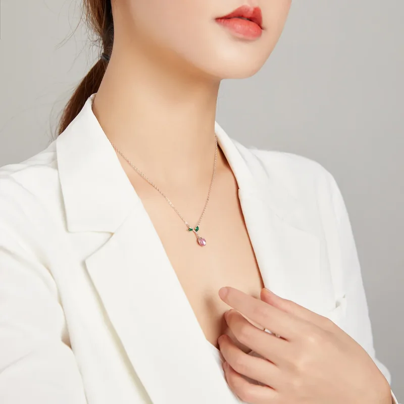 (imagine pentru) Pandora Style Budding Stamens Necklace - BSN214 - Vizualizare 7
