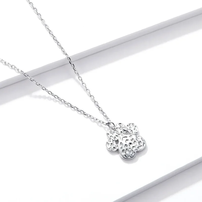 (imagine pentru) Pandora Style Cute Dog Paw Necklace - BSN204 - Vizualizare 2