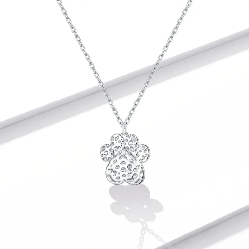 (imagine pentru) Pandora Style Cute Dog Paw Necklace - BSN204 - Vizualizare 5