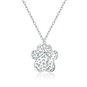 (imagine pentru) Pandora Style Cute Dog Paw Necklace - BSN204