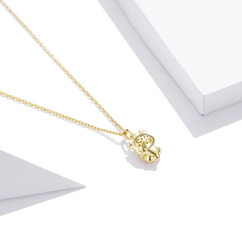 (imagine pentru) Pandora Style Cute Lucky Cow Necklace - SCN444 - Vizualizare 2