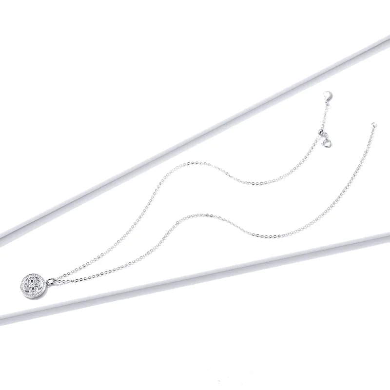 (imagine pentru) Pandora Style Four Leaf Clover Necklace - BSN142 - Vizualizare 2
