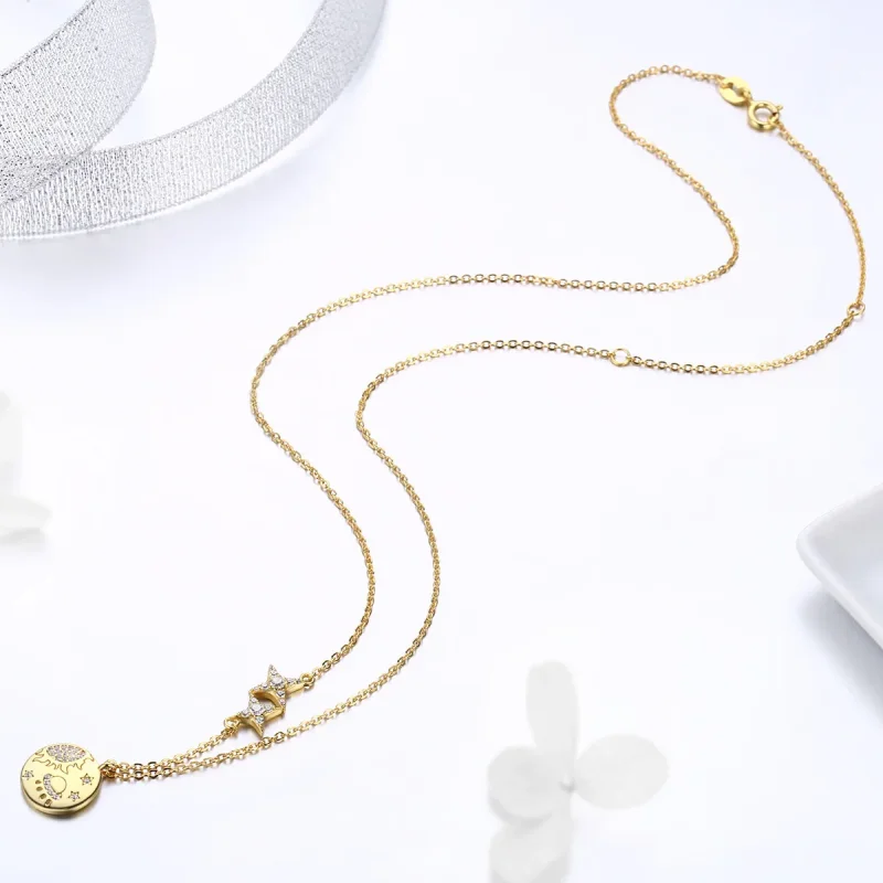 (imagine pentru) Pandora Style Mysterious Interstellar Necklace - SCN281 - Vizualizare 6