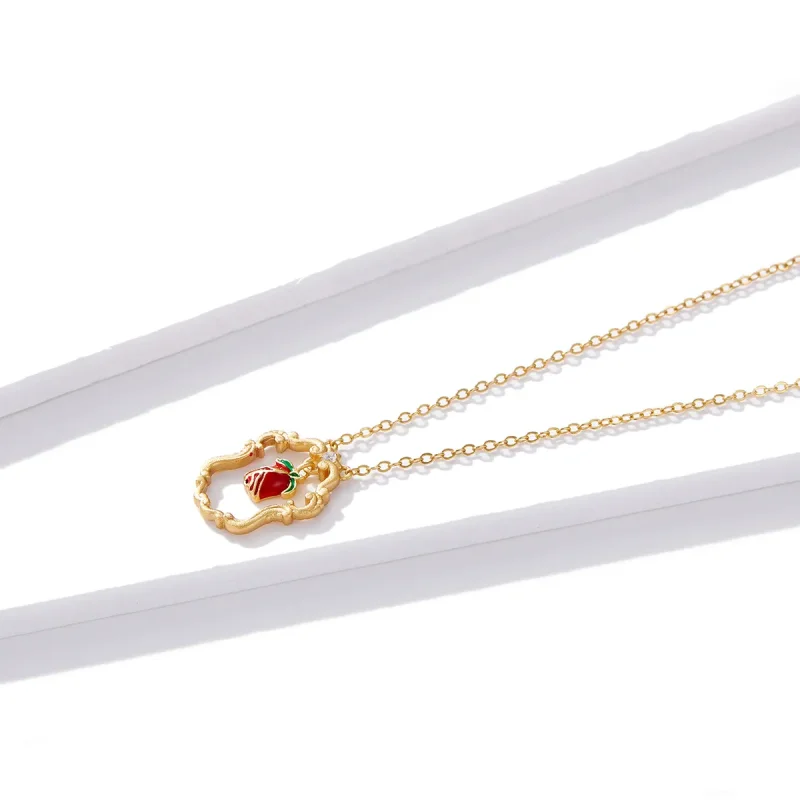 (imagine pentru) Pandora Style Retro Rose Necklace - BSN157 - Vizualizare 2