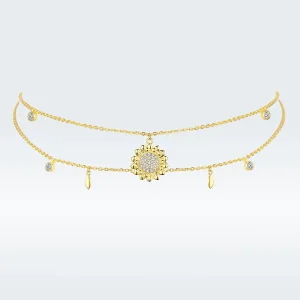 (imagine pentru) Pandora Style Sunflower Necklace - BSN146