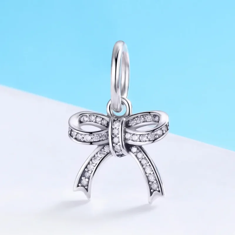 (imagine pentru) Pandora Style Pandantă Argintie cu Fundă - SCC775 - Vizualizare 2