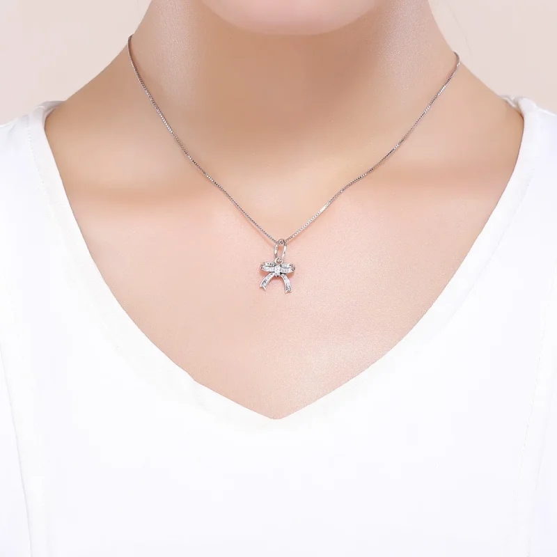 (imagine pentru) Pandora Style Pandantă Argintie cu Fundă - SCC775 - Vizualizare 5
