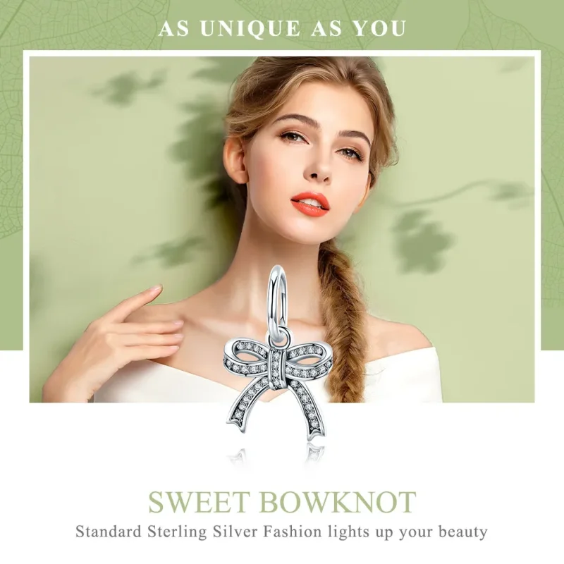 (imagine pentru) Pandora Style Pandantă Argintie cu Fundă - SCC775 - Vizualizare 6