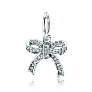 (imagine pentru) Pandora Style Pandantă Argintie cu Fundă - SCC775
