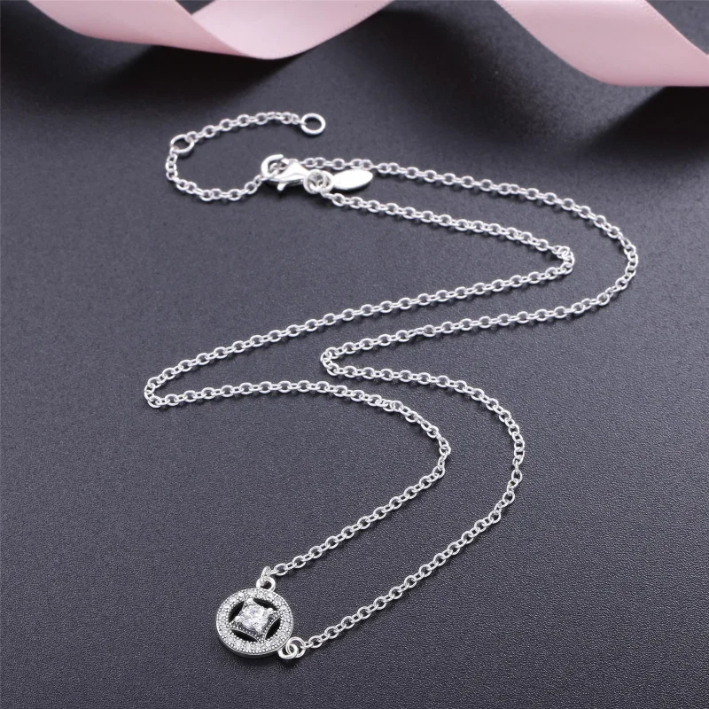 (imagine pentru) PANDORA Vintage Allure, Pendantă din CZ Transparent - 590523CZ-45 - Vizualizare 2