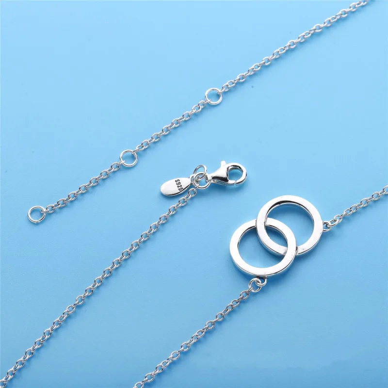 (imagine pentru) Colier Cercuri PANDORA - 396235CZ-45 - Coliere şi pandantive PAN - Vizualizare 2