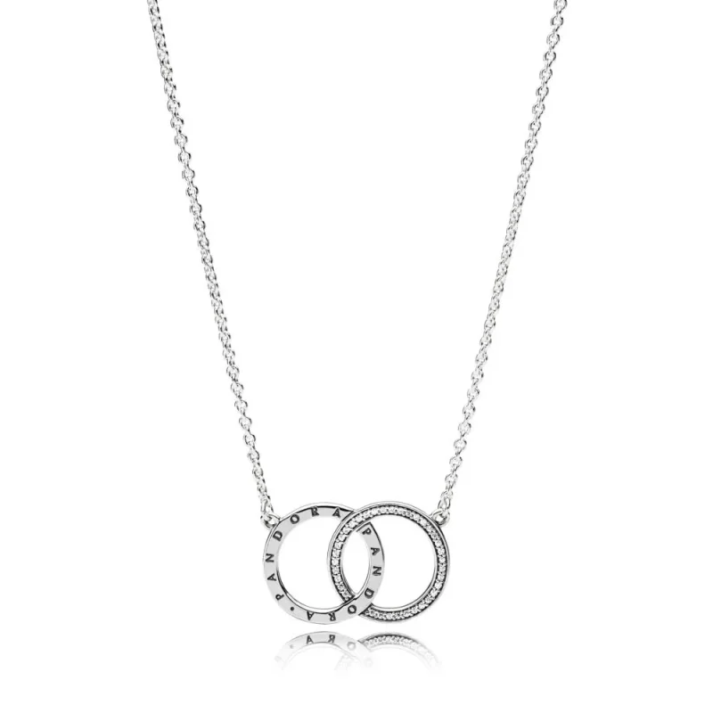 (imagine pentru) Colier Cercuri PANDORA - 396235CZ-45 - Coliere şi pandantive PAN