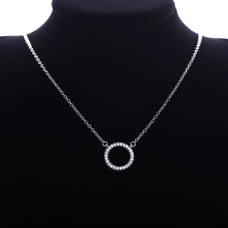 (imagine pentru) Colier cu două feţe, cu logo PANDORA, din argint 925, cu zirconi - Vizualizare 3