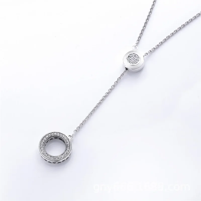 (imagine pentru) Colier Semnătură PANDORA - 397445CZ-70 - Coliere şi pandantive P - Vizualizare 2