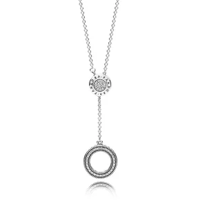 (imagine pentru) Colier Semnătură PANDORA - 397445CZ-70 - Coliere şi pandantive P