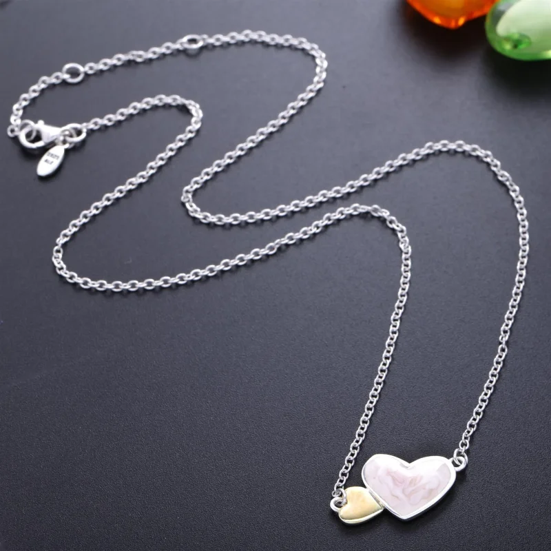 (imagine pentru) Luminous Hearts Necklace - PANDORA - Vizualizare 3