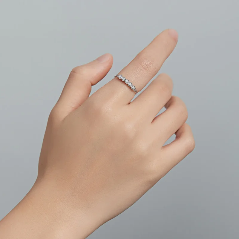 (imagine pentru) Deschide inele Lanţ din argint - SCR699 - Vizualizare 9