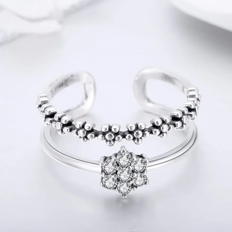 (imagine pentru) Deschide inele Temperament elegant din argint - SCR428 - Vizualizare 2