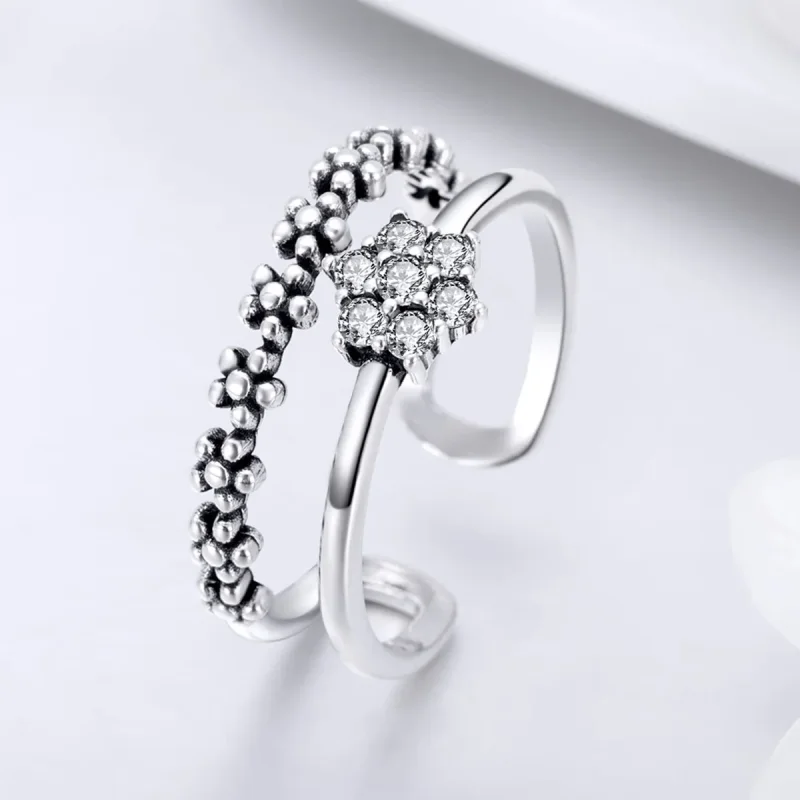 (imagine pentru) Deschide inele Temperament elegant din argint - SCR428 - Vizualizare 3