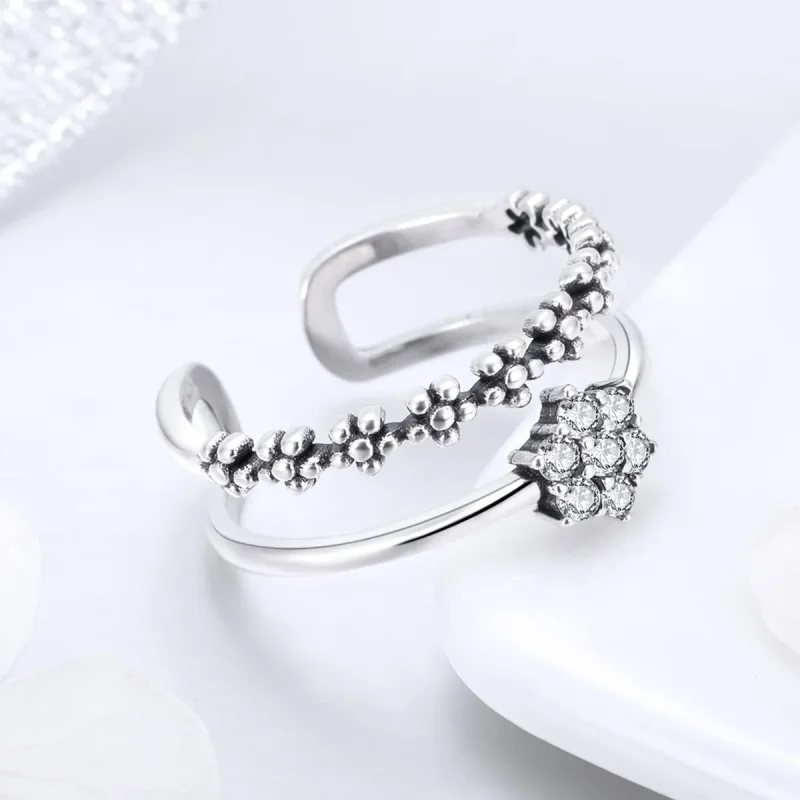 (imagine pentru) Deschide inele Temperament elegant din argint - SCR428 - Vizualizare 4