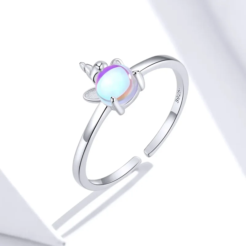 (imagine pentru) Deschide inele Unicorn Fancy din argint - SCR642 - Vizualizare 2