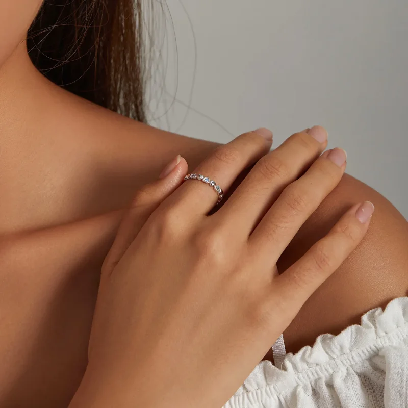 (imagine pentru) Inel cu model Pandora în formă de inimioare - SCR140 - Vizualizare 6