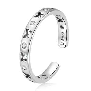 (imagine pentru) Inel deschis cu fluture stil Pandora - SCR764