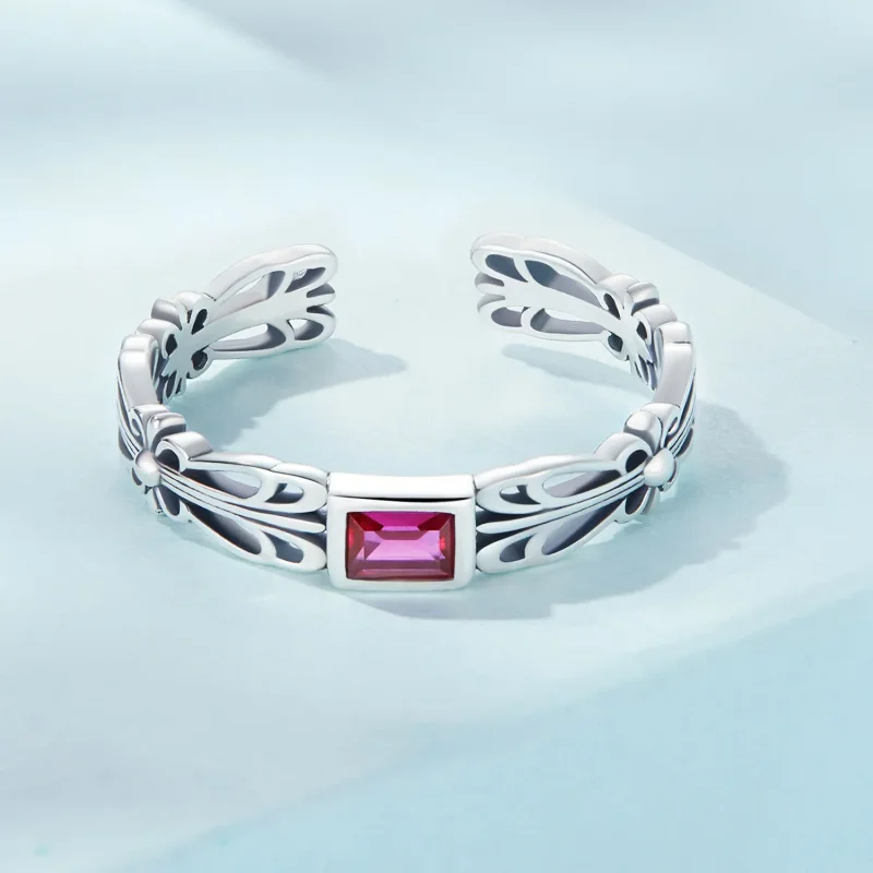 (imagine pentru) Inel deschis cu model retro în stil Pandora - SCR880 - Vizualizare 3