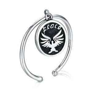 (imagine pentru) Inel deschis cu monede vintage în stil Pandora - SCR655