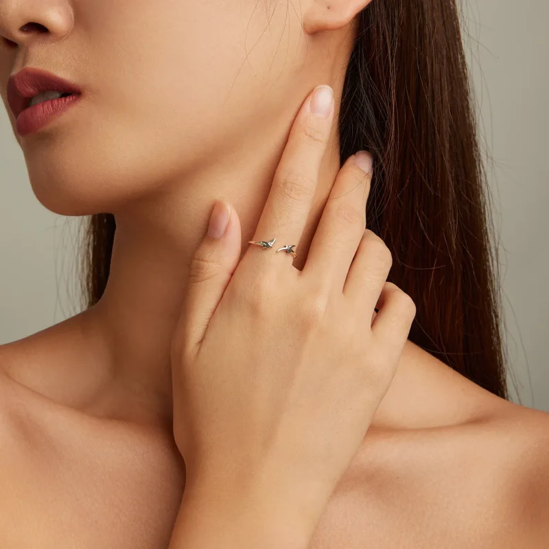 (imagine pentru) Inel deschis cu stil Pandora și model de pasăre - SCR869 - Vizualizare 4
