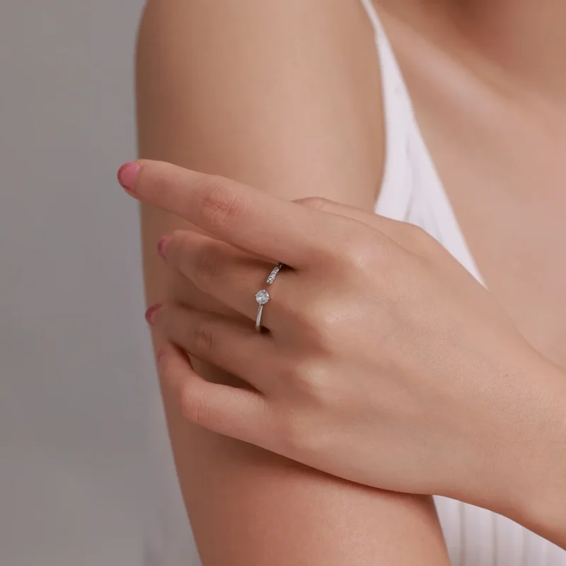 (imagine pentru) Inel deschis de stil Pandora, inspirat de eleganța franceză - BSR203-A - Vizualizare 3