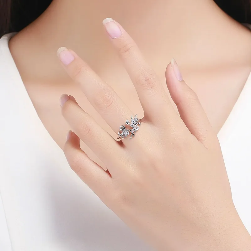 (imagine pentru) Inel deschis de stil Pandora, inspirat de spiritul primăverii - BSR025 - Vizualizare 5