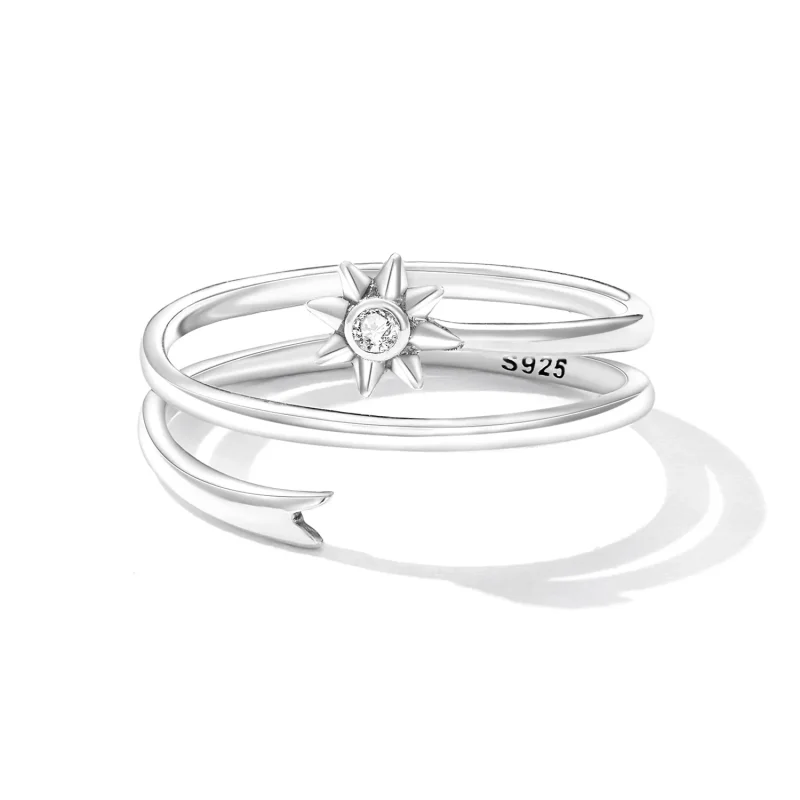 (imagine pentru) Inel deschis de tip Pandora cu aspect de meteor doritor - SCR810 - Vizualizare 4