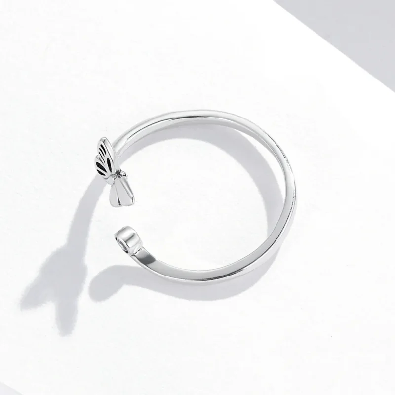 (imagine pentru) Inel deschis de tip Pandora cu fluture - SCR772 - Vizualizare 3