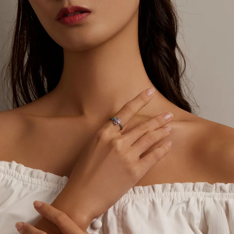 (imagine pentru) Inel deschis în stil Pandora cu floare de garoafă - SCR773 - Vizualizare 6