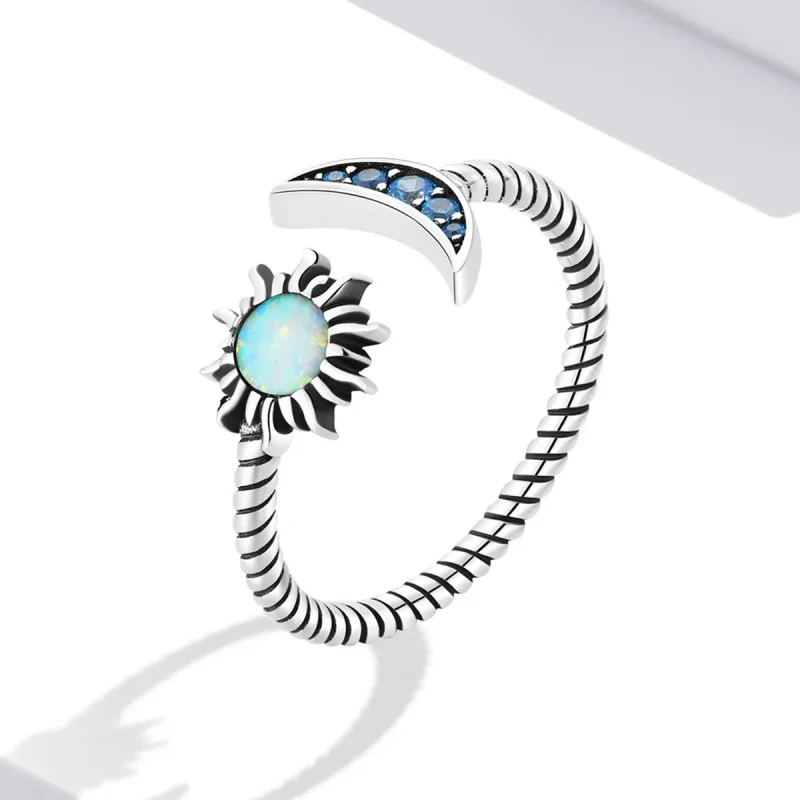 (imagine pentru) Inel deschis Pandora Style Sun, Moon, Stars Bestie - SCR796 - Vizualizare 2