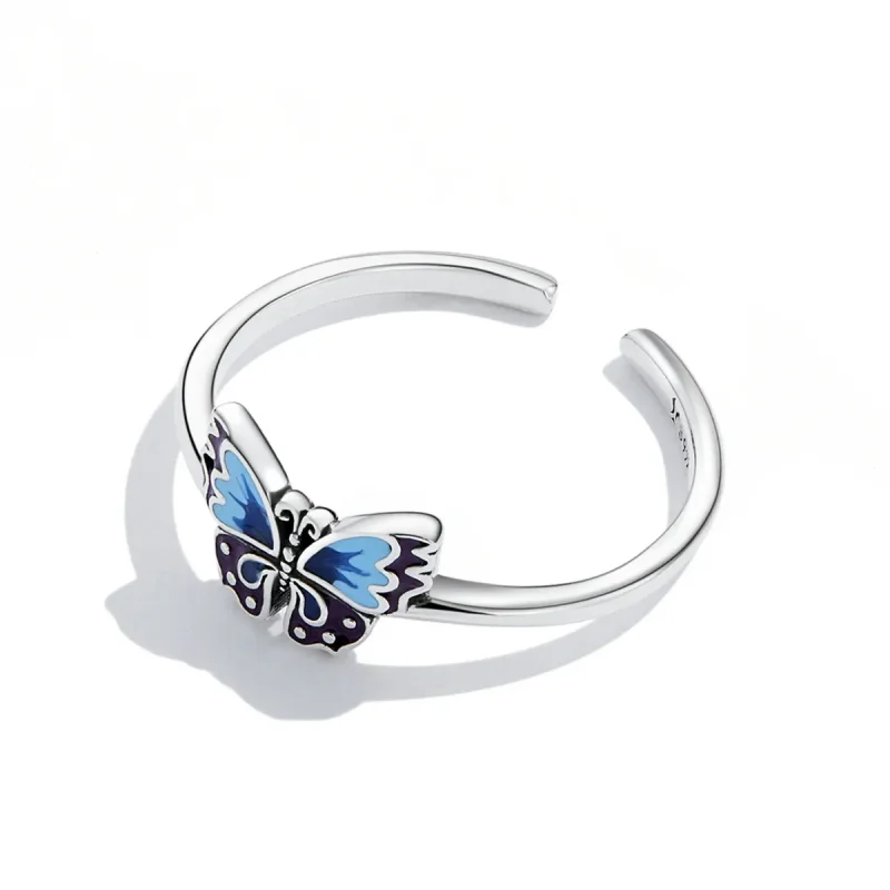 (imagine pentru) Inel deschis retro în stil Pandora cu fluture - SCR802 - Vizualizare 4