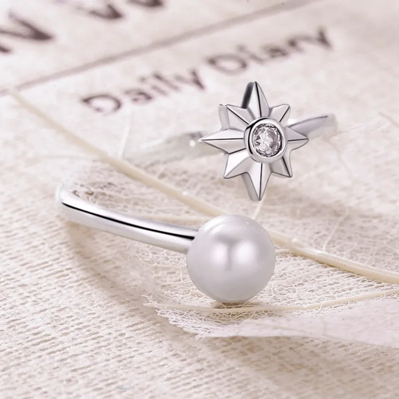 (imagine pentru) Inel deschis stil Pandora Blooming Moment - VSR099 - Vizualizare 5