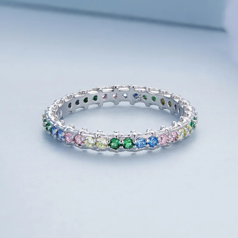 (imagine pentru) Inel din zirconiu cu model în stil Pandora, culoare model - BSR277-CF - Vizualizare 3